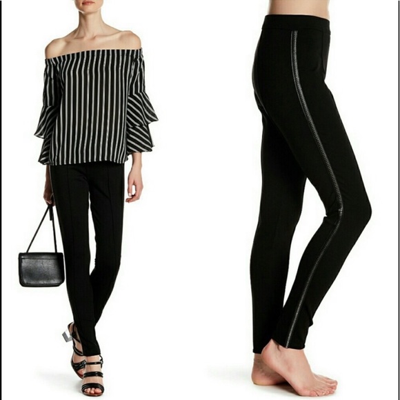 Romeo & Juliet Couture Pants - NEW ROMEO&JULIET Black Zipper Stud Ponte Legging M